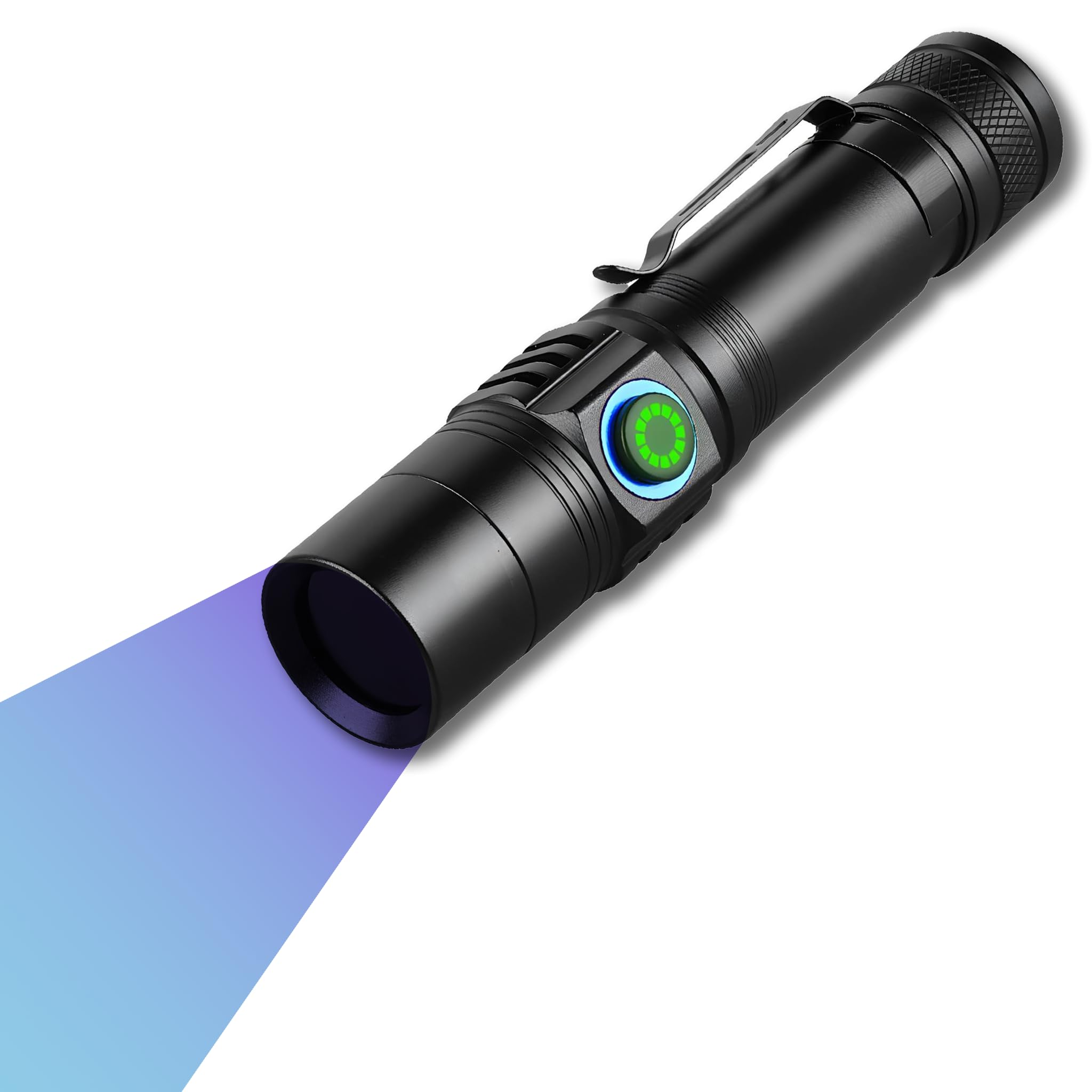 RDR INNOVATIONS UV Flashlight, 365nm Wavelength, Black Torch with